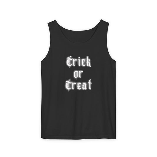 Trick or Treat Unisex Garment - Dyed Tank Top Comfort Colors - Sustainable & Stylish