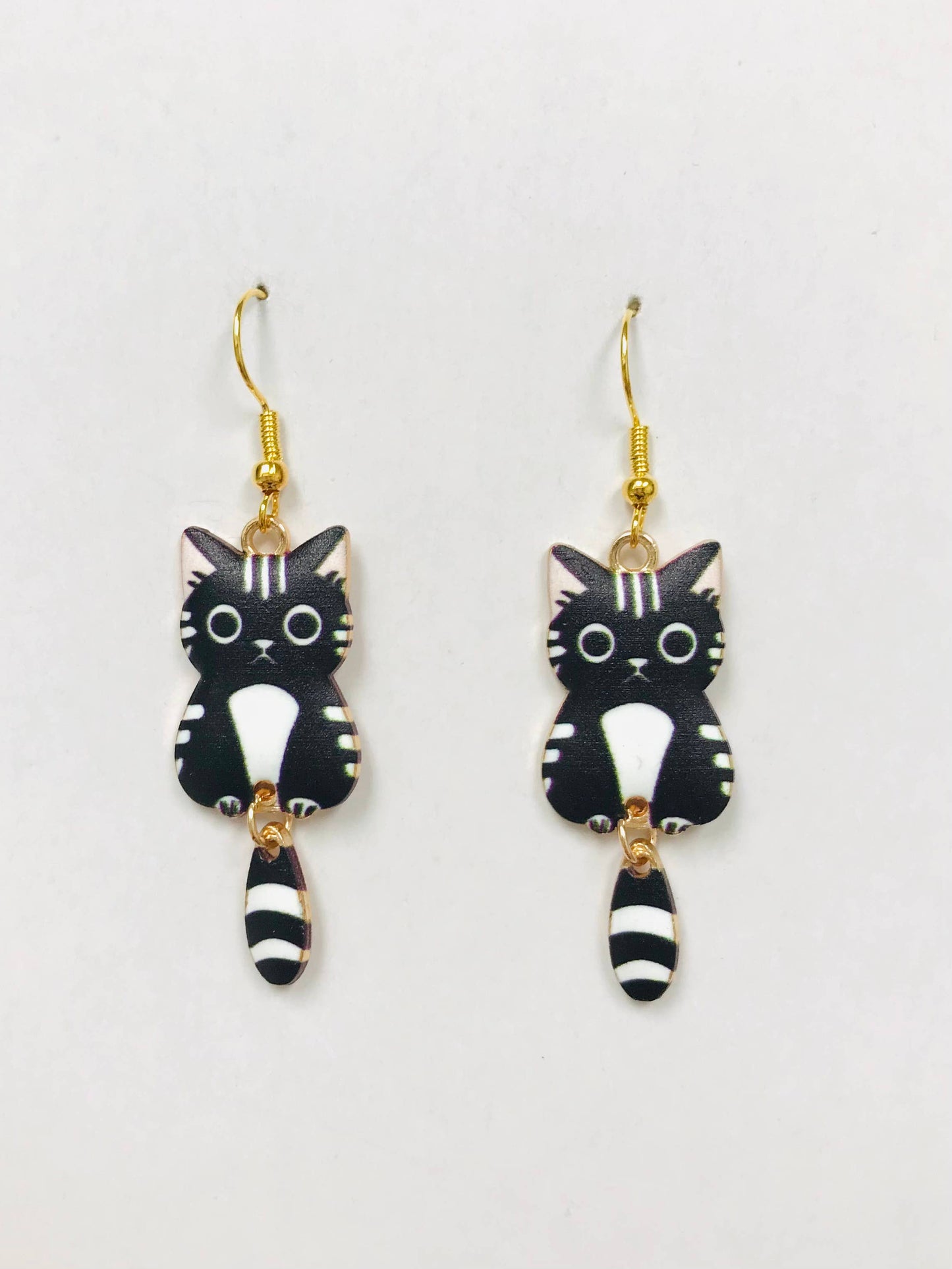 Cat Wagging Tail Earrings, Cute Cat Earrings for Pet Lovers