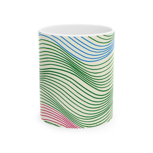 Colorful Wave Ceramic Coffee Mug - BPA Free