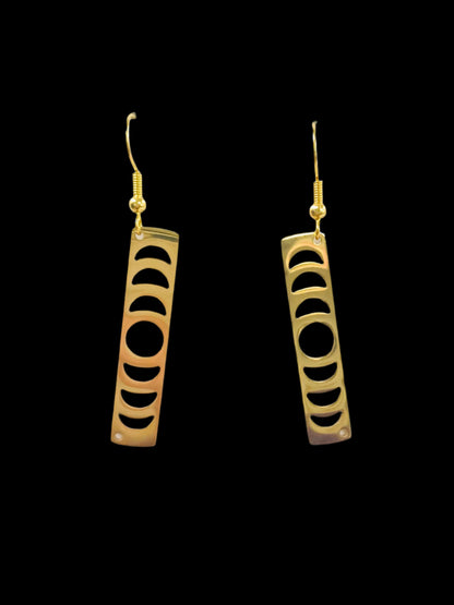 Gold Moon Phase Earrings | Celestial Jewelry, Astrology Gift